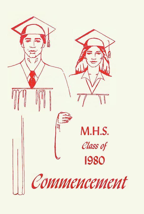 M.H.S. Class of 1980 Commencement Program Cover